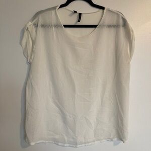 Mango Sheer Dot Blouse